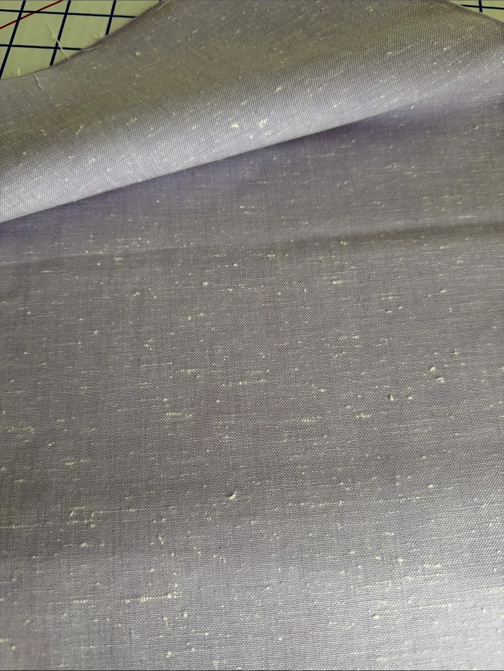 Vintage Lavender Linen Like Blend Slub Fabric 1 Yard x 44 Textured Woven Lilac